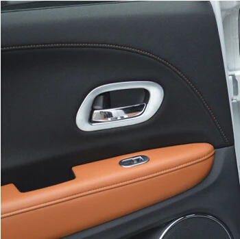 Zlord ABS Chrome Bil Indvendige dørhåndtag Dekoration Cover Sticker til Honda HRV, HR-V Vezel 2016 2017 Tilbehør