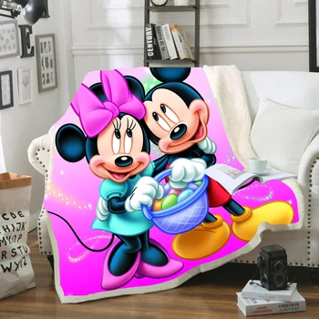 Disney Minnie Mickey Mouse tæppe Gaver Baby Bløde Tæppe Smide Sovesofa Dække Enkelt Twin Sengetøj til Drenge Børn Piger