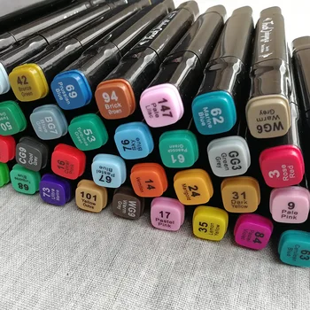 Børste pen markører kunst forsyninger manga pen colores papirvarer tegning plumones markør colores rotuladores alkohol marcadores