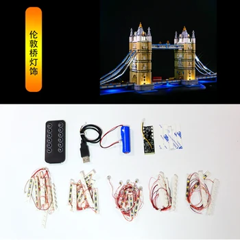 Kun Led Lys Kit Til 10214 Skaberen London Tower Bridge Legetøj byggesten Model Belysning, der kun led-lys