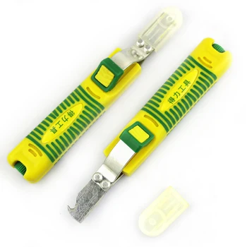 1STK Bærbare wire stripper kniv, PVC,gummi,silikone, PTFE 8-28 mm kabel decrustation tænger mini elektriker kniv