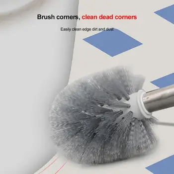 Kreative Lotus Toilet Børste Med Lange Indehaveren Badeværelse Sæt Husstand Wc Cleaning Tool Automatisk Lukkede Toilet Bowl Børste