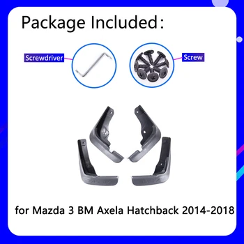Skærmene passer til Mazda 3 BM Axela Hatchback 2016 2017 2018 Bil Tilbehør Mudflap Fender Auto Reservedele