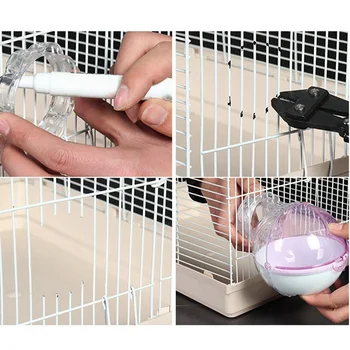 Pet krystalkugle gennemsigtig vindtæt varm rede hamster crystal badeværelse hamster vindtæt gennemsigtig sovende rede For Fugle