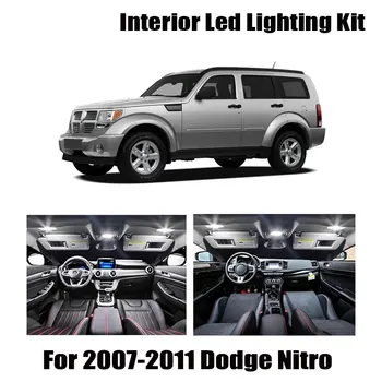 12pcs Hvid Canbus LED Interiør Lys Loft Pærer Kit Passer Til 2007 2008 2009 2010 2011 Dodge Nitro Kort Dome Døren Licens Lampe
