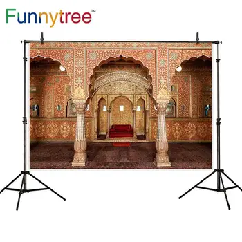 Funnytree baggrund for fotografisk atelier palace Indien vintage mønster sofa luksuriøse faglige baggrund photobooth