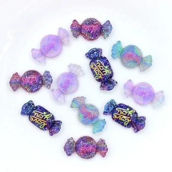 20Pcs Harpiks Candy Søde Kawaii FlatBack Cabochonslebet Dekorative Dekorationer til Scrapbooking Håndværk Dukke Toy DIY Tilbehør