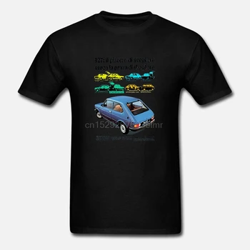 Mænd Sjove t-shirt i bomuld kortærmet t-shirts kvinder T-Shirt FIAT 127