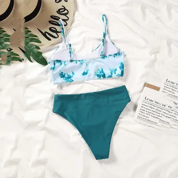 Sexet To-delt Bikini 2021 Kvinde Brazilian Bikini Bandeau Bandage Bikini Sæt Push-up Brasilianske Badetøj Badetøj Badetøj