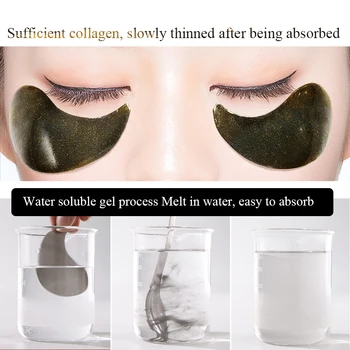 Korea hudpleje Sort Te Kollagen Eye Gel patches Maske Anlæg for øje, fjerne mørke rande Anti Alder Taske Øje Rynke 60 Stykke
