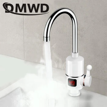 DMWD 3000W Instant Tankless Elektrisk Vandvarmer Køkken Vandhane, El-Varme Tryk på Kedlen LED Temperatur Dispay EU Stik