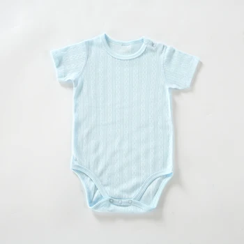 Børn tøj heldragt i bomuld baby dreng pige sommer tøj baby body rund hals børn overalls pyjamas baby nattøj