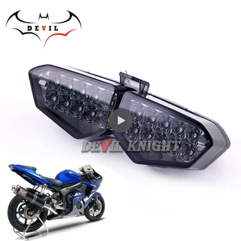 Til Yamaha YZF R6 2003 2004 2005 Bageste baglygte Bremse blinklys Integreret LED-Lys Motorcykel Tilbehør, Motorcykel lys