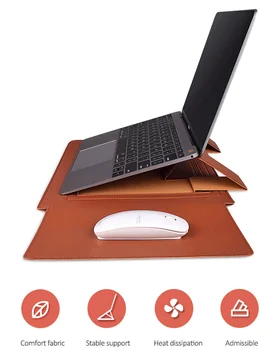 PU Læder Laptop Stand Sleeve Cover Til Macbook Air 13 Tilfælde Pro 13.3 14 Notebook Taske Til Mac book Pro 16 15 Vandtæt Funda