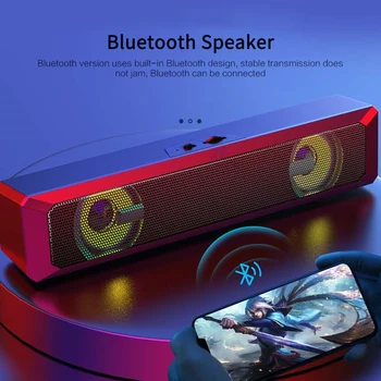 A4A4 Bluetooth Audio Højttaler Kabel-TV Cool Lille Sound Blaster Mms Farverige Streamer Subwoofer Lange Højttaler RGB
