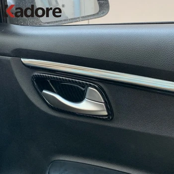 Kia Rio-4 X-line 2018 2019 Carbon Fiber Indvendige dørhåndtag Dække Trimmer Beskyttelse Mærkat Bil Styling Tilbehør