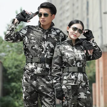 Militær Uniform Sne Camouflage Army Combat Shirt Uniforme Militar Taktisk Passer Tøj CS Softair Mænd, der Arbejder med Kvinde Tøj