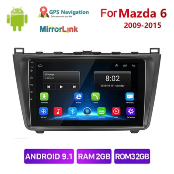 Android 9.1 2Din Car Multimedia-Afspiller Radio Audio ForMazda 6 2009-Bil Stereo-GPS Navigation Autoradio hovedenheden MP5 NODVD