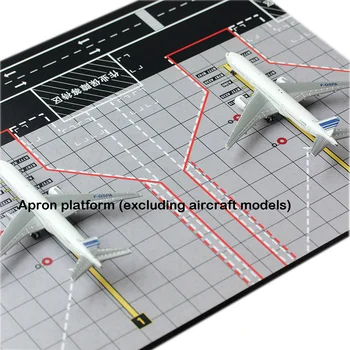 Miniature 1:400 Lufthavn Fly forklæde Udstilling Platform Dual pladser woodiness 40*30cm