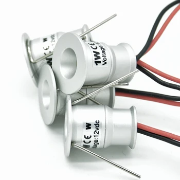 12PCS LED + IP67 Mini Driver Transformer IP65 1W 12Vdc Mini Downlight D15mm Loft Spot Lys CE til Udendørs Trappe Væggen