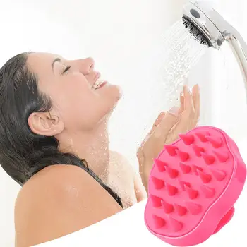 Silikone Hoved Krop Hovedbunds Massage Børste, Kam Shampoo Hår Vask Kam Brusebad Børste Bath Spa Massage Børste