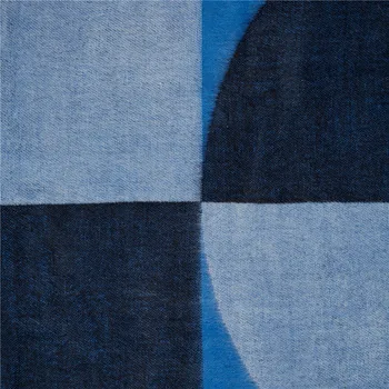 Nye fashionable varmt sjal tørklæde med blå semi-cirkel uregelmæssig geometri efterligning cashmere for par i Usa i 2020