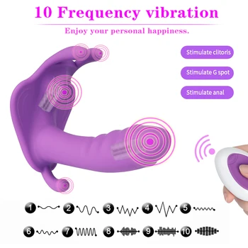 Dildo Vibrator Sex Legetøj til Kvinder G Spot Stimulere Klitoris Fjernbetjening Trusser Vibratorer Voksen Sex Legetøj Erotisk Sex Shops