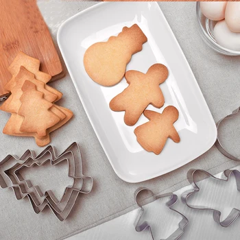 12Pcs/Set fødevaregodkendt Rustfrit Stål Jul Scenarie Cookie Cutters Sæt Kiks Skimmel Fondant Cutter Bagning Værktøj