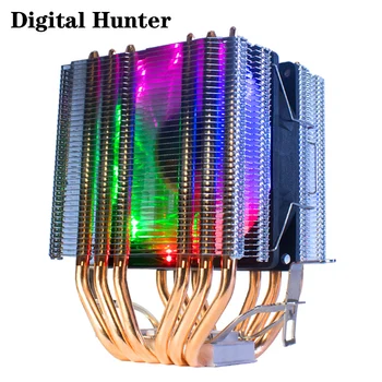 6 heatpipes CPU Køler radiatoren Køling 3PIN 4PIN RGB 1/2/3 Fan For Intel 1150 1155 1156 1366 2011 X79 X99 Bundkort AM2/AM3