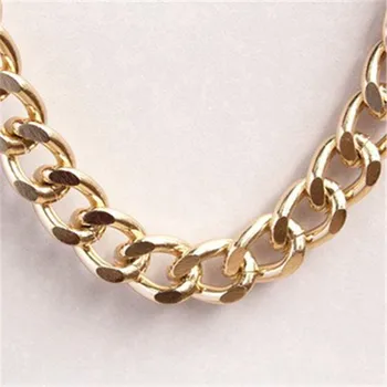 3Feet Guld Kæde Bremse, Chunky Aluminium Kæde, Åben Kæde per Link Størrelse 19mmx15mm Smykker Kæder LU20