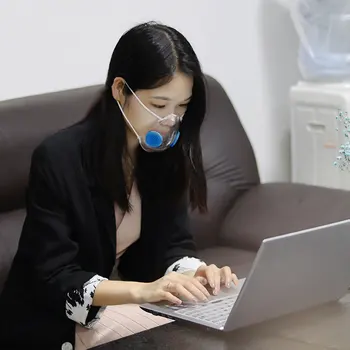 1pc Genanvendelige Silikone ansigtsmaske Vejrtrækning Ventil Dövstumme Lip Mask Anti-tåge, støv Filter Bevis Masque Gennemsigtig Offentlig
