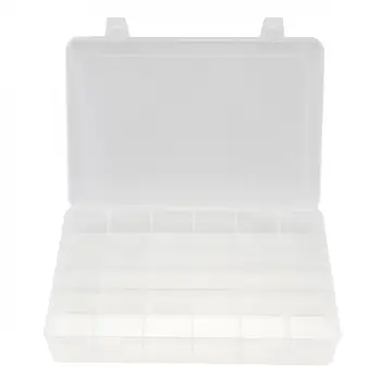 11 Tommer 24 Grid Gennemsigtig Hvid PP Plast Bærbare Multifunktionelle Dele Opbevaring værktøjskasse med 275mm Længde og Bredde 185mm