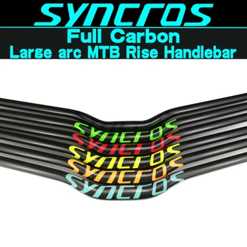 Syncros Fuld Carbon Fiber Mountain Cykel Stor Bue Sluge-formet Håndtag MTB Cykel Anledning Styret Tilbage Feje 20 Grader