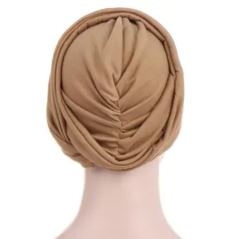 Solid farve arabiske wrap hoved indre hijab muslimske hovedbeklædning hijab underscarf caps pande kors, klar til at bære turban, bonnet