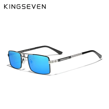 Ny Ankom KINGSEVEN Polariserede Solbriller Rustfrit Stål Vintage Ramme Mærke Rektangel Design Kørsel Fiskeri Sol briller N760