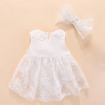 Nyfødte baby pige kjoler tøj med blomster 3 6 9 12 måneders baby pige kjole til fest og bryllup prinsesse style tøj R49