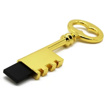 TEKST MIG Smuk Guld nøgle usb 2.0 4G 8G 16G Pen-Drev 32G Hukommelse kreative usb-flash-drev gave usb-stick