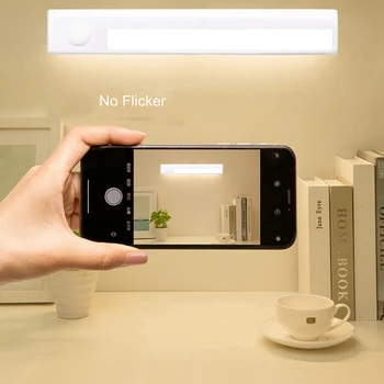 LED Motion Sensor Nat Lys Bærbare Magnetisk Tiltrækning Skab Lys batteridrevne Kabinet IR Infrarød bevægelses-væglampe