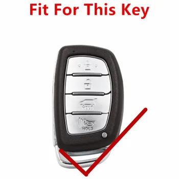 FLYBETTER Ægte Læder 4Button Keyless Entry-Key Tilfælde Dække For Hyundai IX25/IX35/Elantra/Sonata/I40 L 109