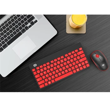 Mini-Mus Og Tastatur Sæt Trådløse 2,4 G Home Office Ultra-Tynd Trådløse Tavse Hjem Pige Mus Og Tastatur Sæt Computerudstyr