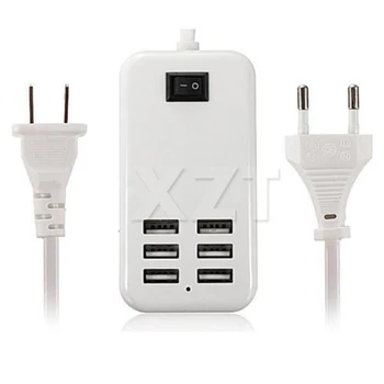 6 USB-Port Oplader HUB Splitter 5V Desktop USB-Væg Rejse ladestation OS/EU Plug Power Adapter til iPhone