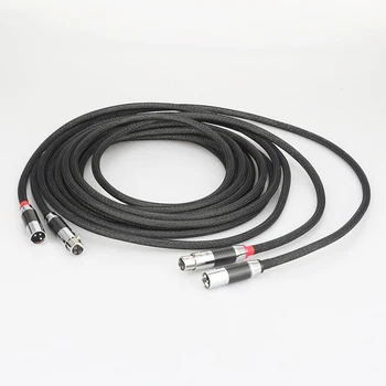 Parret Audiocrast AX800 Ren Massivt Sølv XLR-Analog Audio Interconnect Kabel-Balanceret Stereo XLR Kabel-HIFI