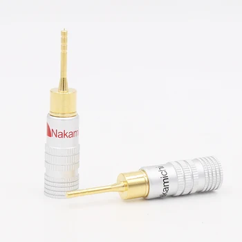 8STK Nakamichi 2mm Pin-Højttaler Banana Plug Adapter Ledning Forgyldt Ny