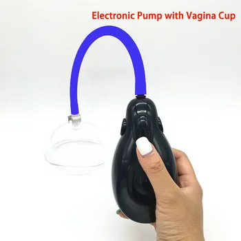 Auto Pumpe Lupe Vagina, Klitoris Nipple Sucker Stimulator Sugende Cup Vakuum Massageapparat Sex Legetøj Med Silikone Ring for Kvinder