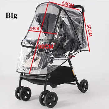 Gennemsigtig Vandtæt Regnjakke Til Baby Klapvogn Tilbehør Vindtæt regnslag Til Baby Cart Tilbehør med windows
