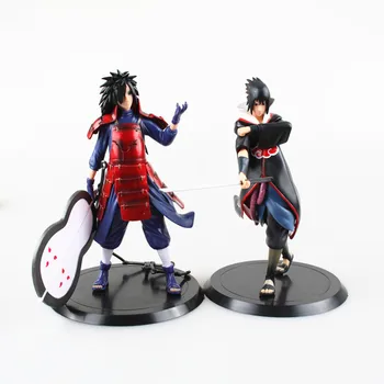 2 STK/SÆT Anime Naruto Model Legetøj Figur Set Sasuke Uchiha Madara Dukker Handling Figur PVC 18CM