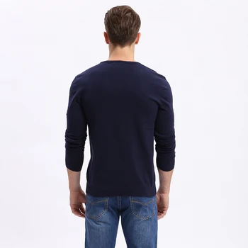 Vomint Mænd Solid Sweater Almindelig O-hals Afslappet med Lange Ærmer Strikket Mandlige Efteråret Nye Klasse Design F6PI6637