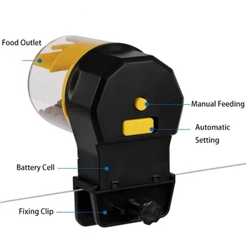 Digital Automatisk Elektronisk Akvarium-Arkføderen Dispenser Timeren Automatisk Tank Fodring Maskinen Akvarium Auto Fisk Feeder Værktøjer