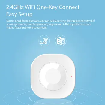 Tuya WiFi PIR bevægelsesføler Trådløs Infrarød Detektor Sikkerhed Indbrudstyv Alarm Sensor Smart Liv APP Control Kompatibel
