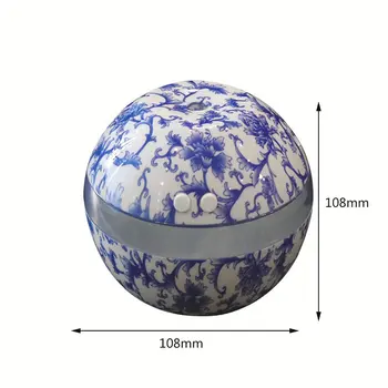 Blå og Hvid Porcelæn Ultralyd Luftfugter Luft Luftfugter Aroma Æterisk Olie Diffuser Aromaterapi til hjemmekontoret SPA